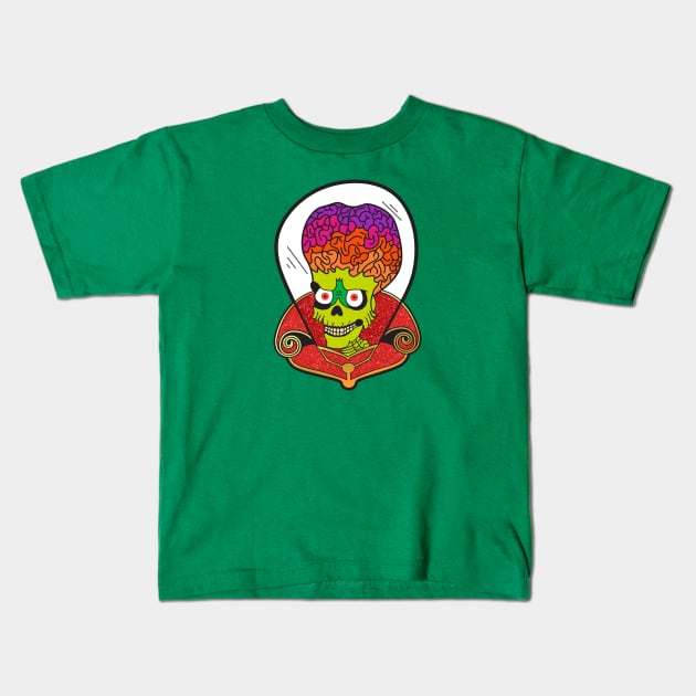 Mars Attacks Martian Kids T-Shirt by Heremeow